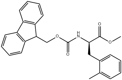 D-Phenylalanine, N-[(9H-fluoren-9-ylmethoxy)carbonyl]-2-methyl-, methyl ester Structure