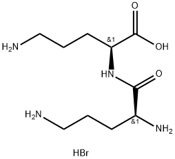 (2S)-5-amino-2-[(2S)-2,5-diaminopentanamido]pentanoic acid hydrobromide Structure