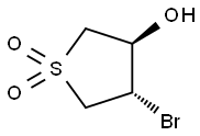 Thiophene-3-ol, 4-bromotetrahydro-, 1,1-dioxide, (3R,4S)- Structure