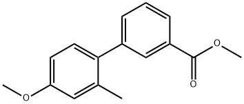 [1,1'-Biphenyl]-3-carboxylic acid, 4'-methoxy-2'-methyl-, methyl ester Structure