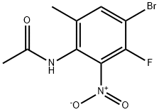 N-Acetyl 4-bromo-3-fluoro-6-methyl-2-nitroaniline Structure