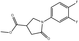 3-Pyrrolidinecarboxylic acid, 1-(3,4-difluorophenyl)-5-oxo-, methyl ester Structure