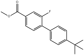 [1,1'-Biphenyl]-4-carboxylic acid, 4'-(1,1-dimethylethyl)-2-fluoro-, methyl ester Structure