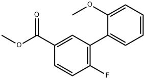 [1,1'-Biphenyl]-3-carboxylic acid, 6-fluoro-2'-methoxy-, methyl ester Structure