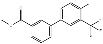 [1,1'-Biphenyl]-3-carboxylic acid, 4'-fluoro-3'-(trifluoromethyl)-, methyl ester Structure