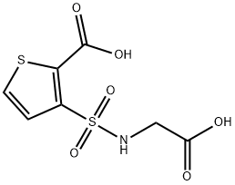 2-Thiophenecarboxylic acid, 3-[[(carboxymethyl)amino]sulfonyl]- Structure