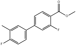 [1,1'-Biphenyl]-4-carboxylic acid, 3,4'-difluoro-3'-methyl-, methyl ester Structure