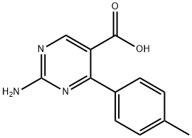 5-Pyrimidinecarboxylic acid, 2-amino-4-(4-methylphenyl)- Structure