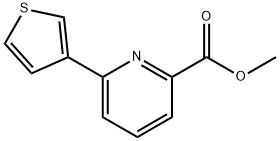 2-Pyridinecarboxylic acid, 6-(3-thienyl)-, methyl ester Structure