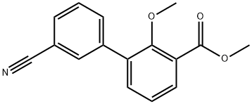 [1,1'-Biphenyl]-3-carboxylic acid, 3'-cyano-2-methoxy-, methyl ester Structure