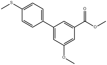 [1,1'-Biphenyl]-3-carboxylic acid, 5-methoxy-4'-(methylthio)-, methyl ester Structure