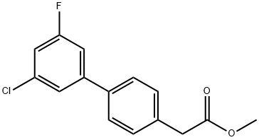 [1,1'-Biphenyl]-4-acetic acid, 3'-chloro-5'-fluoro-, methyl ester Structure