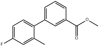 [1,1'-Biphenyl]-3-carboxylic acid, 4'-fluoro-2'-methyl-, methyl ester Structure