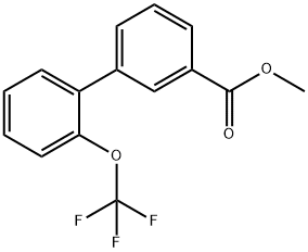 [1,1'-Biphenyl]-3-carboxylic acid, 2'-(trifluoromethoxy)-, methyl ester Structure