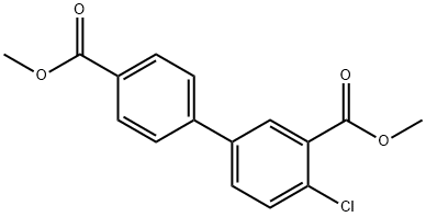 [1,1'-Biphenyl]-3,4'-dicarboxylic acid, 4-chloro-, 3,4'-dimethyl ester Structure