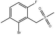 Benzene, 2-bromo-4-fluoro-1-methyl-3-[(methylsulfonyl)methyl]- Structure