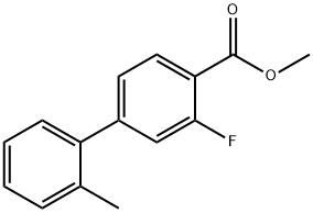 [1,1'-Biphenyl]-4-carboxylic acid, 3-fluoro-2'-methyl-, methyl ester Structure