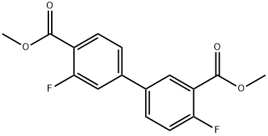 [1,1'-Biphenyl]-3,4'-dicarboxylic acid, 3',4-difluoro-, 3,4'-dimethyl ester Structure