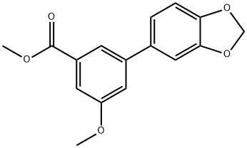 Benzoic acid, 3-(1,3-benzodioxol-5-yl)-5-methoxy-, methyl ester Structure