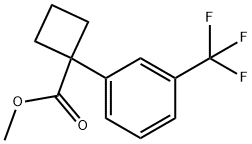 Cyclobutanecarboxylic acid, 1-[3-(trifluoromethyl)phenyl]-, methyl ester Structure