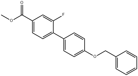 [1,1'-Biphenyl]-4-carboxylic acid, 2-fluoro-4'-(phenylmethoxy)-, methyl ester Structure