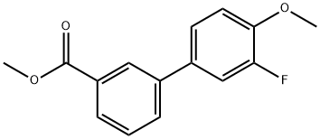 [1,1'-Biphenyl]-3-carboxylic acid, 3'-fluoro-4'-methoxy-, methyl ester Structure