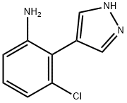 Benzenamine, 3-chloro-2-(1H-pyrazol-4-yl)- Structure