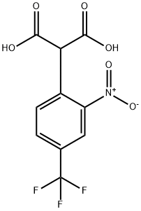 Propanedioic acid, 2-[2-nitro-4-(trifluoromethyl)phenyl]- Structure