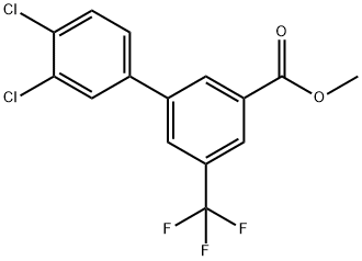 [1,1'-Biphenyl]-3-carboxylic acid, 3',4'-dichloro-5-(trifluoromethyl)-, methyl ester Structure