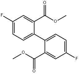 [1,1'-Biphenyl]-2,2'-dicarboxylic acid, 4,4'-difluoro-, 2,2'-dimethyl ester Structure