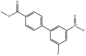 [1,1'-Biphenyl]-4-carboxylic acid, 3'-fluoro-5'-nitro-, methyl ester Structure