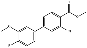 [1,1'-Biphenyl]-4-carboxylic acid, 3-chloro-4'-fluoro-3'-methoxy-, methyl ester Structure