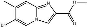 Imidazo[1,2-a]pyridine-2-carboxylic acid, 6-bromo-7-methyl-, methyl ester Structure