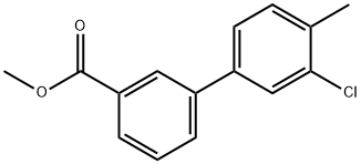 [1,1'-Biphenyl]-3-carboxylic acid, 3'-chloro-4'-methyl-, methyl ester Structure