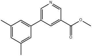 3-Pyridinecarboxylic acid, 5-(3,5-dimethylphenyl)-, methyl ester Structure