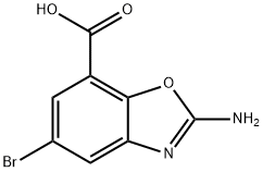 7-Benzoxazolecarboxylic acid, 2-amino-5-bromo- Structure