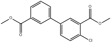 [1,1'-Biphenyl]-3,3'-dicarboxylic acid, 4-chloro-, 3,3'-dimethyl ester Structure