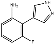 Benzenamine, 3-fluoro-2-(1H-pyrazol-4-yl)- Structure