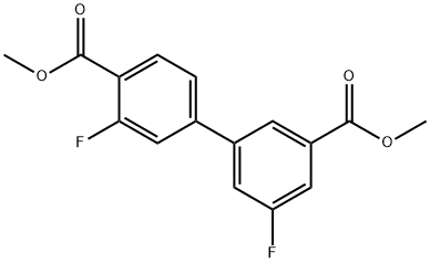 [1,1'-Biphenyl]-3,4'-dicarboxylic acid, 3',5-difluoro-, 3,4'-dimethyl ester Structure