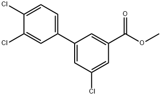 [1,1'-Biphenyl]-3-carboxylic acid, 3',4',5-trichloro-, methyl ester Structure