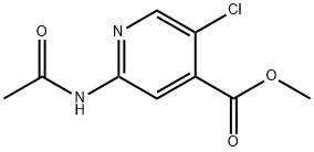 4-Pyridinecarboxylic acid, 2-(acetylamino)-5-chloro-, methyl ester Structure