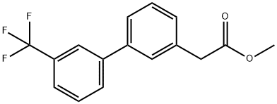 [1,1'-Biphenyl]-3-acetic acid, 3'-(trifluoromethyl)-, methyl ester Structure