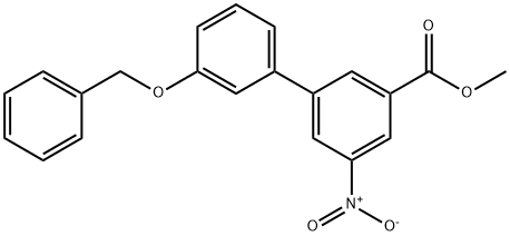 [1,1'-Biphenyl]-3-carboxylic acid, 5-nitro-3'-(phenylmethoxy)-, methyl ester Structure