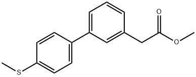 [1,1'-Biphenyl]-3-acetic acid, 4'-(methylthio)-, methyl ester Structure