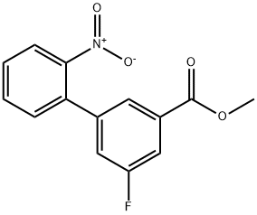 [1,1'-Biphenyl]-3-carboxylic acid, 5-fluoro-2'-nitro-, methyl ester Structure