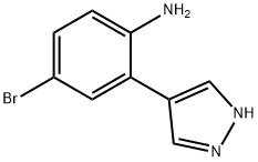 Benzenamine, 4-bromo-2-(1H-pyrazol-4-yl)- Structure