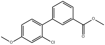 [1,1'-Biphenyl]-3-carboxylic acid, 2'-chloro-4'-methoxy-, methyl ester Structure