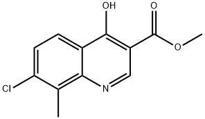 3-Quinolinecarboxylic acid, 7-chloro-4-hydroxy-8-methyl-, methyl ester Structure