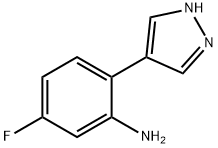 Benzenamine, 5-fluoro-2-(1H-pyrazol-4-yl)- Structure