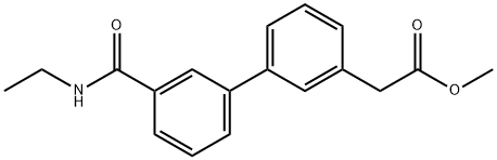 [1,1'-Biphenyl]-3-acetic acid, 3'-[(ethylamino)carbonyl]-, methyl ester Structure